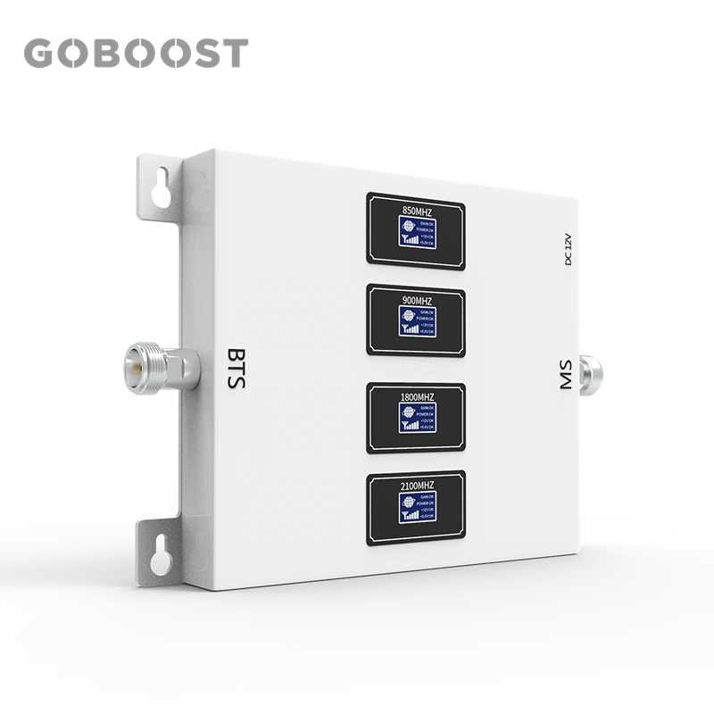 Goboost 800 900 1800 2100 mhz 2G 3G 4G 4-Band Four Mobile Signal Quad Band Phone Signal Amplifier Booster